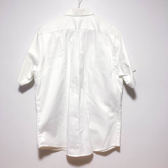 3 FOR $15 Mens uniform short sleeve shirt button down L White - Picture 6 of 13
